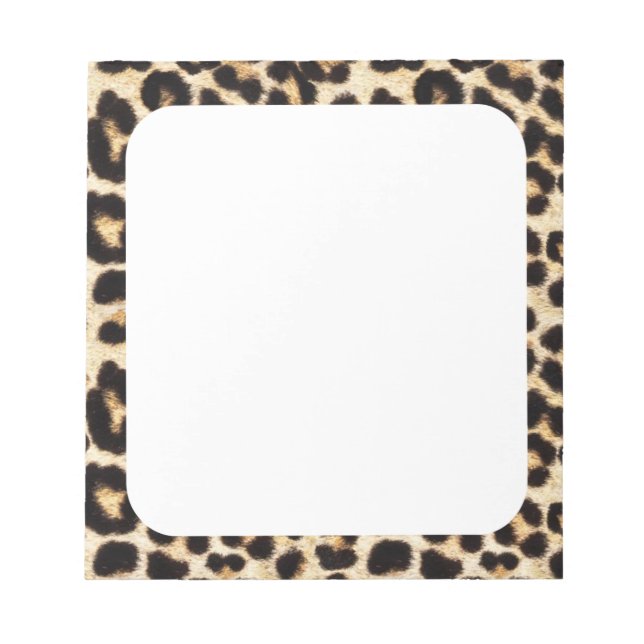 Faux Leopard Fur  Notepad (Front)