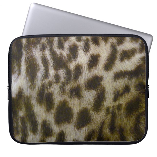 Faux Leopard Laptop Sleeve (Front)