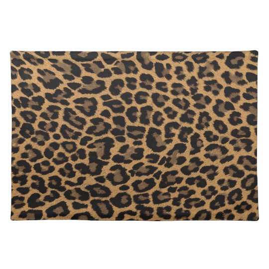 faux leopard print cloth placemat | Zazzle.com