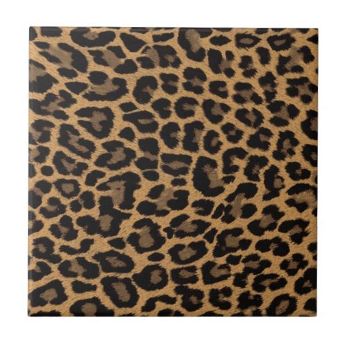 faux leopard print tile