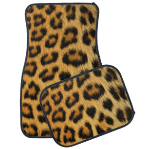 Faux Leopard Skin Car Mats