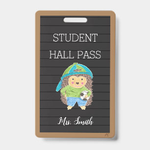 Faux Letter Board Boy Student Hall Pass Badge