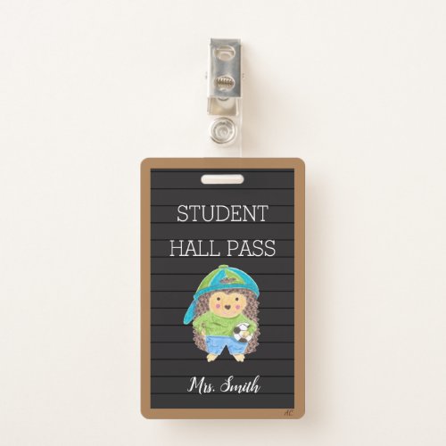 Faux Letter Board Boy Student Hall Pass Badge