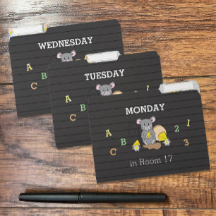 Faux letter Board Mouse Teacher (Pack 1) File Folder