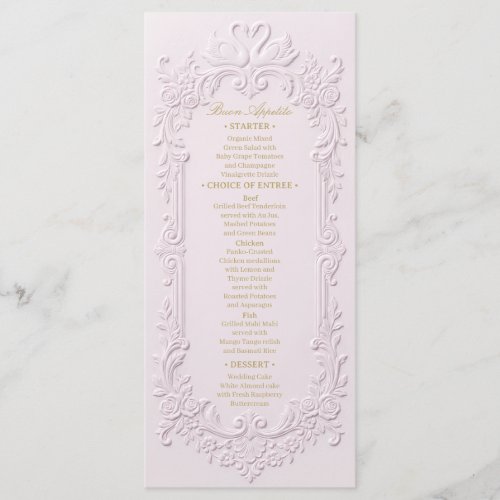 Faux Letterpress Effect Baroque  Menu