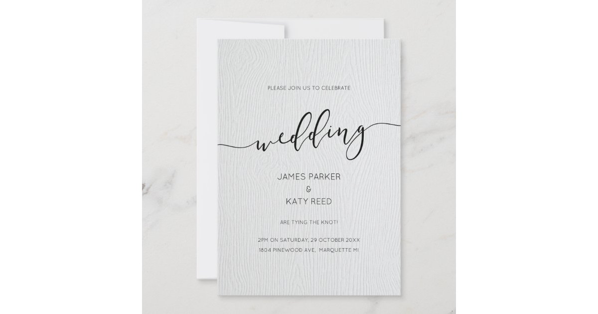 Refined Modern Neutral Letterpress Wedding Invitations