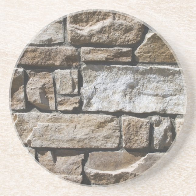 Faux Limestone Bricks Drink Coaster (Front)