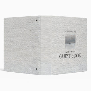 Faux Linen Art Show Exhibition Guest Book 3 Ring Binder