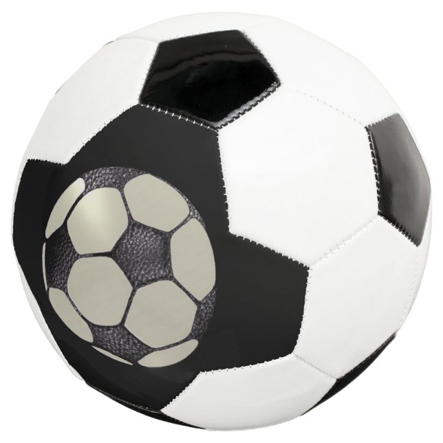 Faux lLeather Soccer Design Ball (Three Quarter)