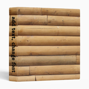 Faux Log Cabin Siding Background 3 Ring Binder