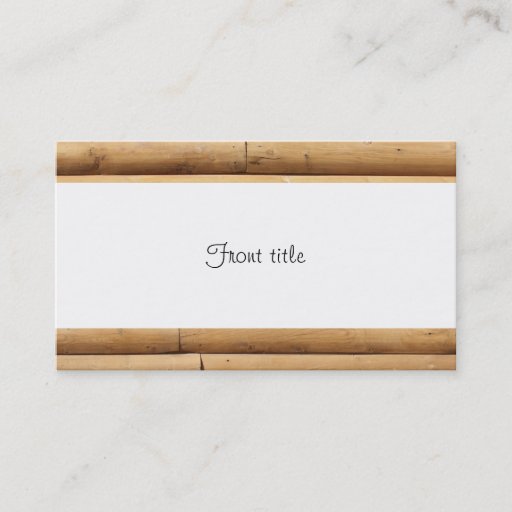 Customizable Log Cabin Siding Background Business Card