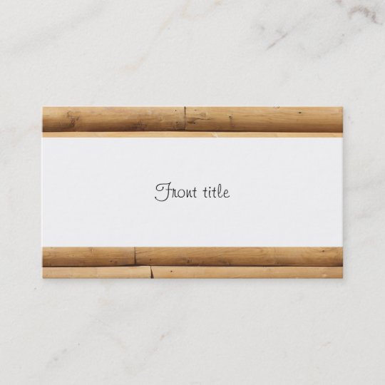 Faux Log Cabin Siding Background Business Card | Zazzle.com