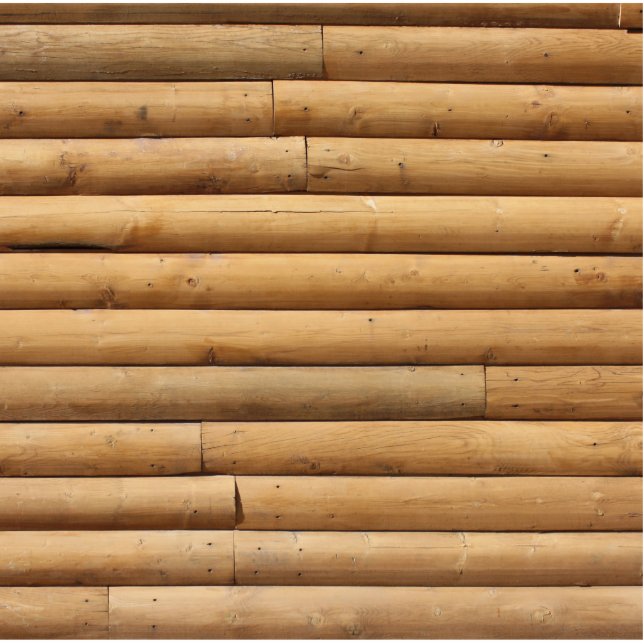 Faux Log Cabin Siding Background Statuette (Front)