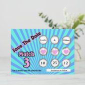 Faux Lotto Scratch Off Save the Date Announcement (Standing Front)