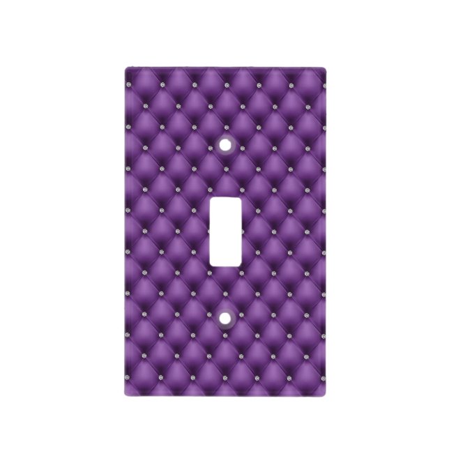 FAUX luxurious leather purple switch cover (Front)