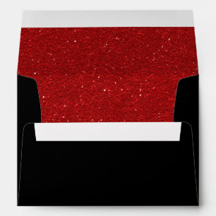 Faux Luxury Gold Black wedding Envelope