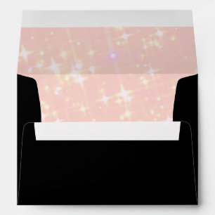 Faux Luxury Gold Black wedding Envelope