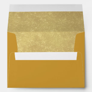 Faux Luxury Gold wedding Envelope