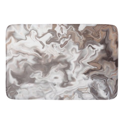 Faux Marble Abstract Bath Mat