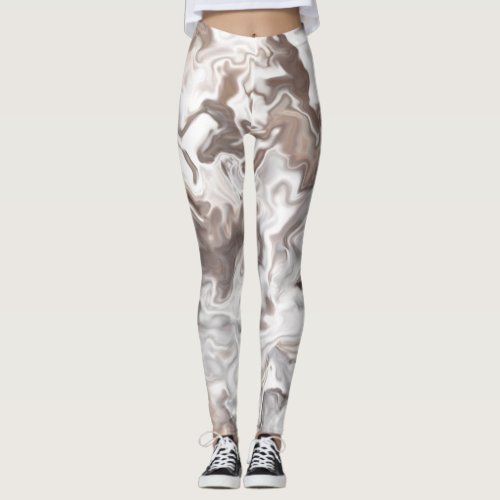 Faux Marble Abstract Leggings