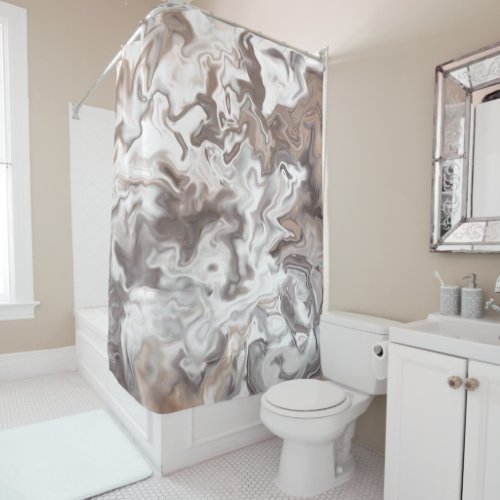 Faux Marble Abstract Shower Curtain