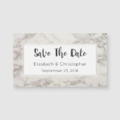 Faux Marble Alabaster Modern Save The Date (Front)