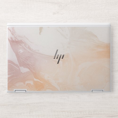 Faux Marble Blush Rose Gold Glitter HP Laptop Skin