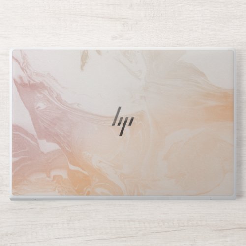 Faux Marble Blush Rose Gold Glitter HP Laptop Skin