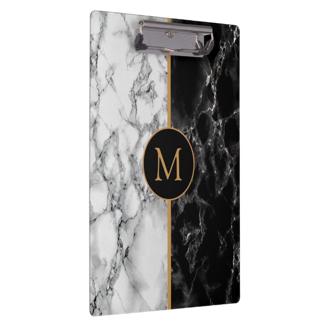 Faux Marble Clipboard with Custom Letter (Right)