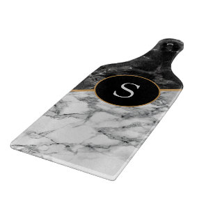 Faux Marble Cutting Board Personalized Letter