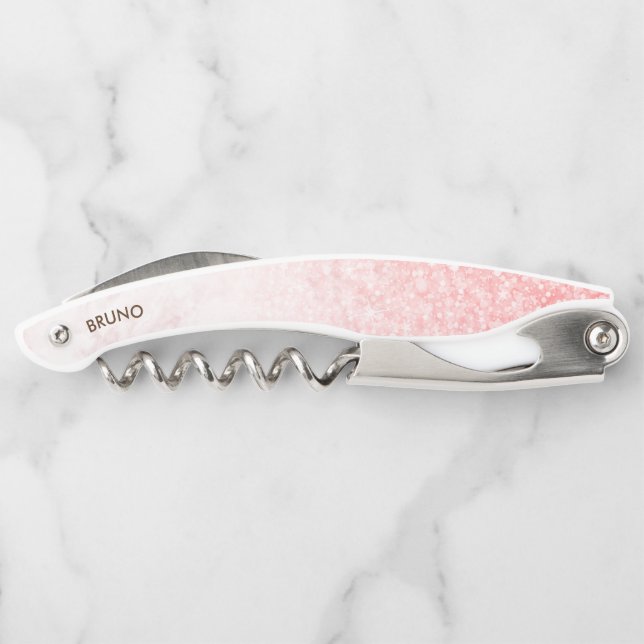 Faux marble & glitter ombre waiter's corkscrew (Back)