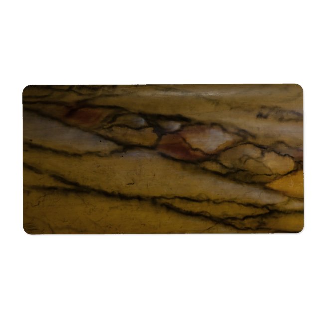 Faux marble look label (Front)