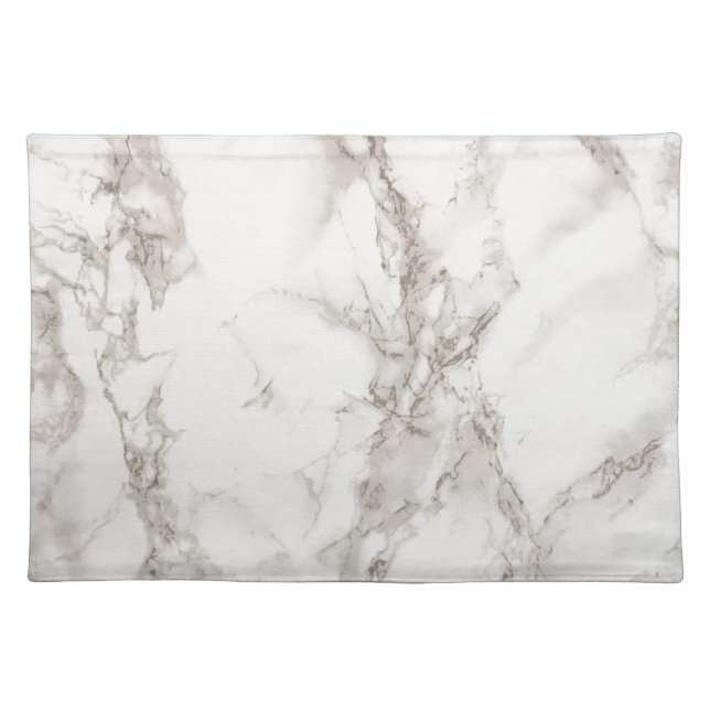 (faux) marble - sophisticated trendy beautiful cloth placemat (Front)