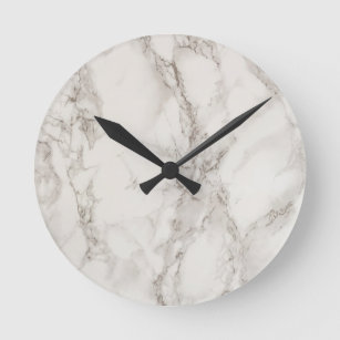 (faux) marble - sophisticated trendy beautiful round clock