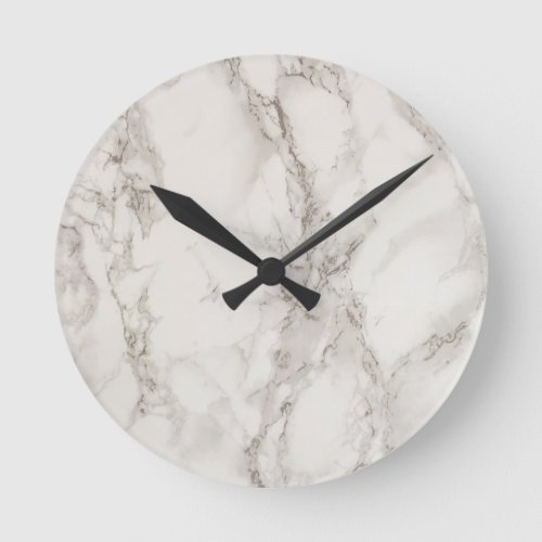 faux marble _ sophisticated trendy beautiful round clock