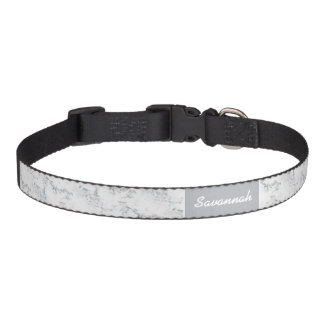 Faux Marble Texture Modern Minimal Marble Look Pet Collar