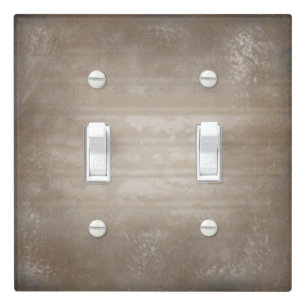 Faux Metal Brown Decor Light Switch Cover