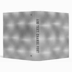 Faux Metal - Brushed Steel 3 Ring Binder