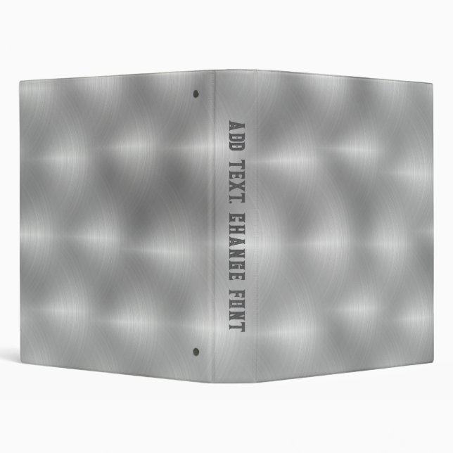 Faux Metal - Brushed Steel 3 Ring Binder (Background)