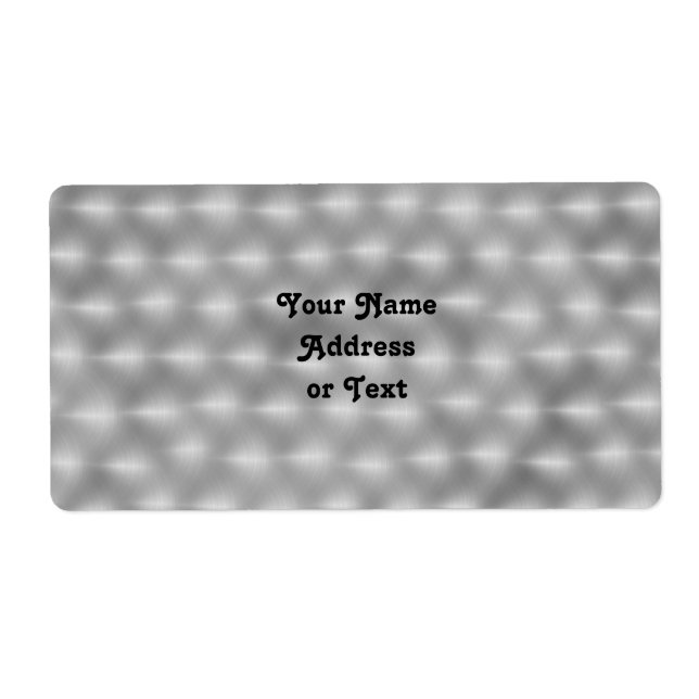 Faux Metal - Brushed Steel Label (Front)