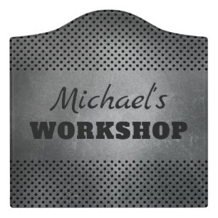 Faux Metal custom text room signs