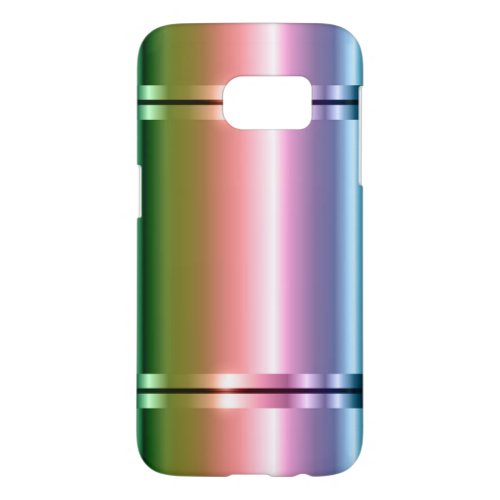 Faux Metal Gradient Purple To Green 2 Samsung Galaxy S7 Case
