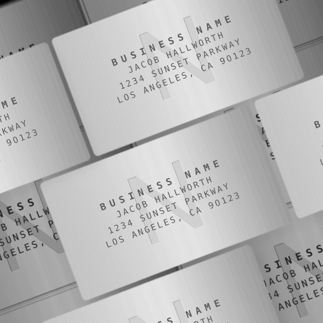 Faux Metal Monogrammed Waterproof Adhesive Labels (Creator Uploaded)