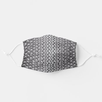 Faux Metal Pattern Adult Cloth Face Mask by Ricaso_Designs at Zazzle