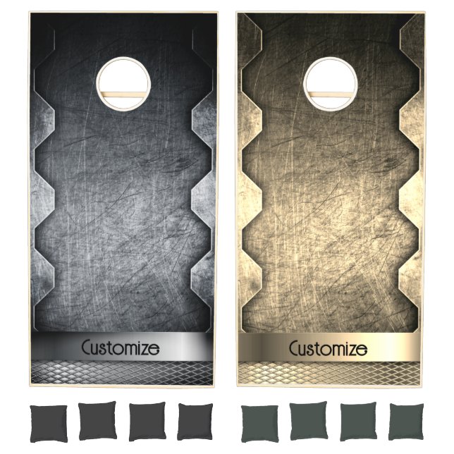 Faux Metal Texture Cornhole Set (Set)
