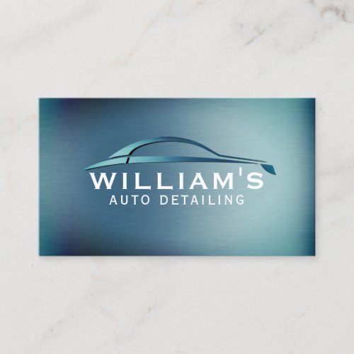 Faux metallic automotive  business card
