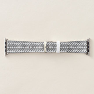 Faux Metallic Link Leather Apple Watch Band