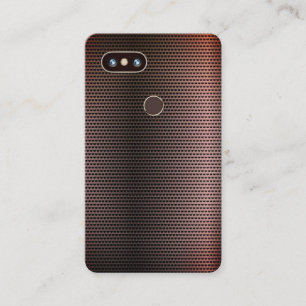 Faux Metallic Steel Phone Cover & Instagram Style Business Card
