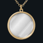 Faux Mirror Pendant Necklace<br><div class="desc">Round image of mirror (not-reflective) pendant with silver or gold plating and matching chain.</div>