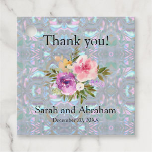 Faux Mother of Pearl Favor Tags